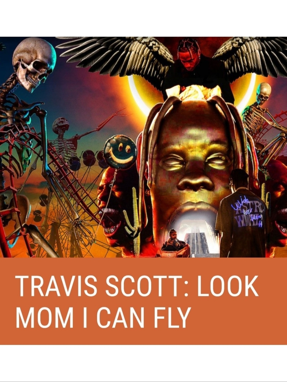 Travis Scott- Look Mom I Can Fly-Graphic Wall Hanging-Tapestry 60 X 82
